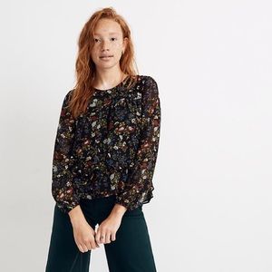Madewell finch floral blouse